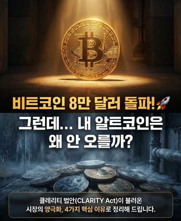 비트코인 8만 달러 회복 후 알트코인 부진 이유 2026년 분석