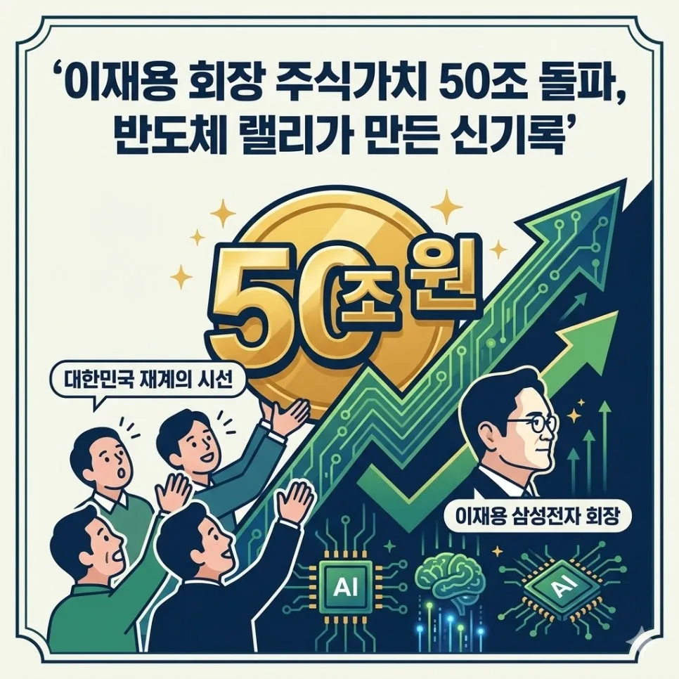 이재용 회장 주식 가치 50조 돌파: 2026년 자산 변화 및 전망