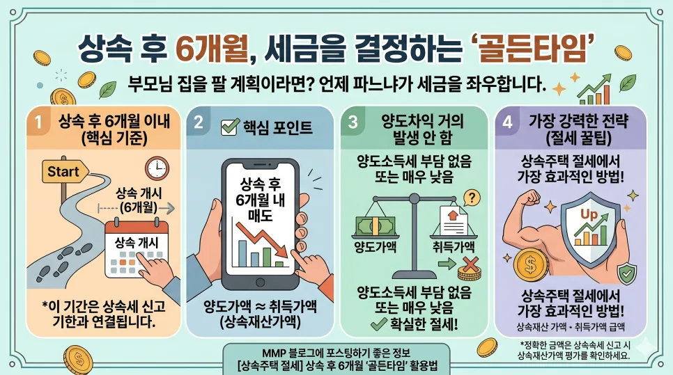 부모님 집 상속 절세 전략 2026: 양도세 줄이는 3가지 핵심 2