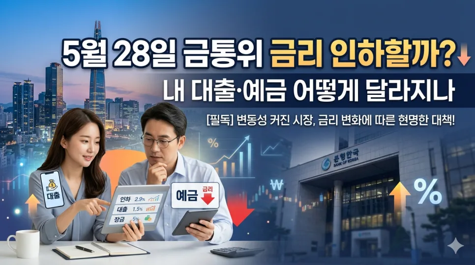 2026년 5월 금통위, 금리 동결 유력? 대출·예금 영향 총정리