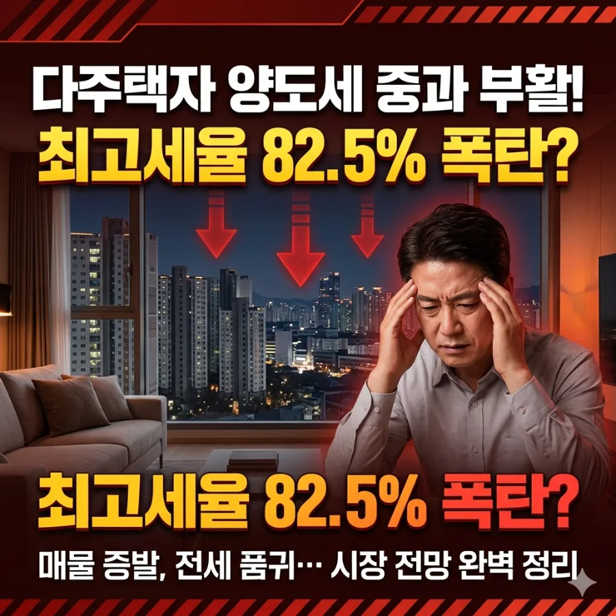 다주택자 양도세 중과 2026년, 82.5% 세율 폭탄 피하는 법