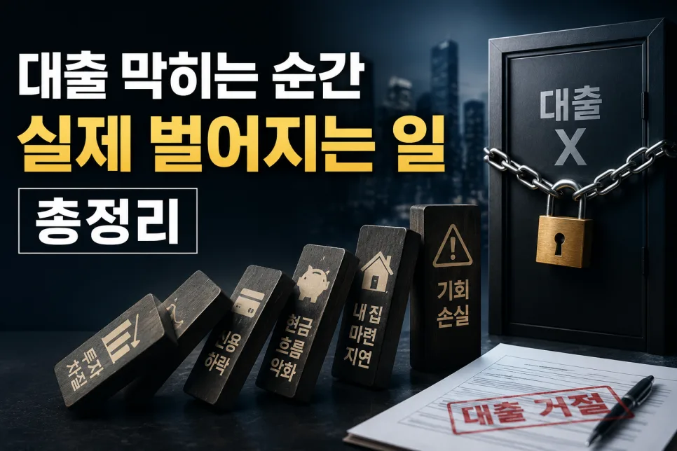 2026년 대출 막히면 닥치는 현실: 경험자가 짚어드립니다