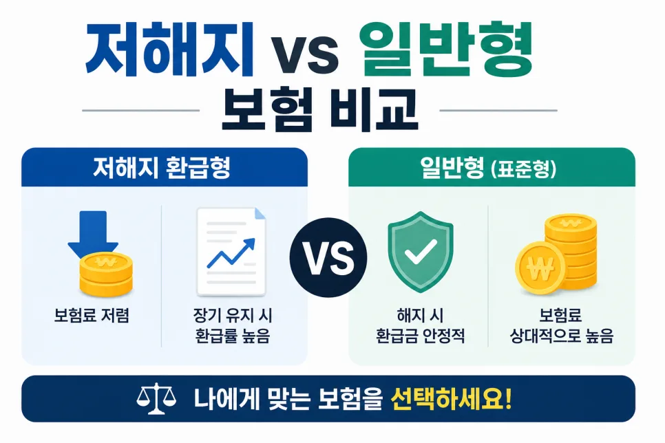 저해지 vs 일반형 보험, 2026년 현명한 선택 가이드