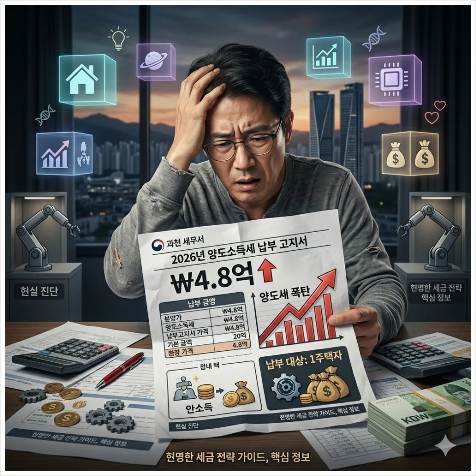 장기보유특별공제 폐지 2026년, 1주택자 양도세 4.8억 폭탄 이유는? 2
