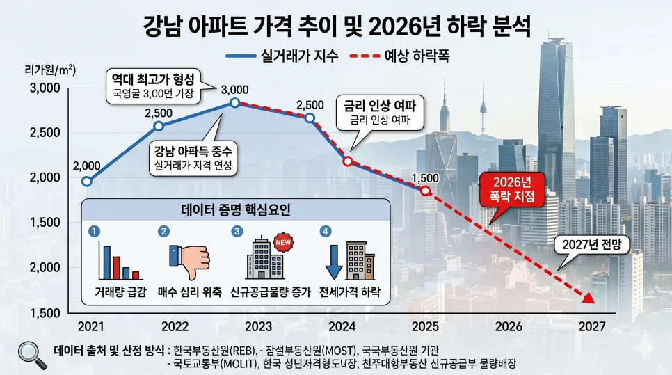 2026년 강남 아파트 하락 신호? 데이터 기반 분석 및 대응 전략 2