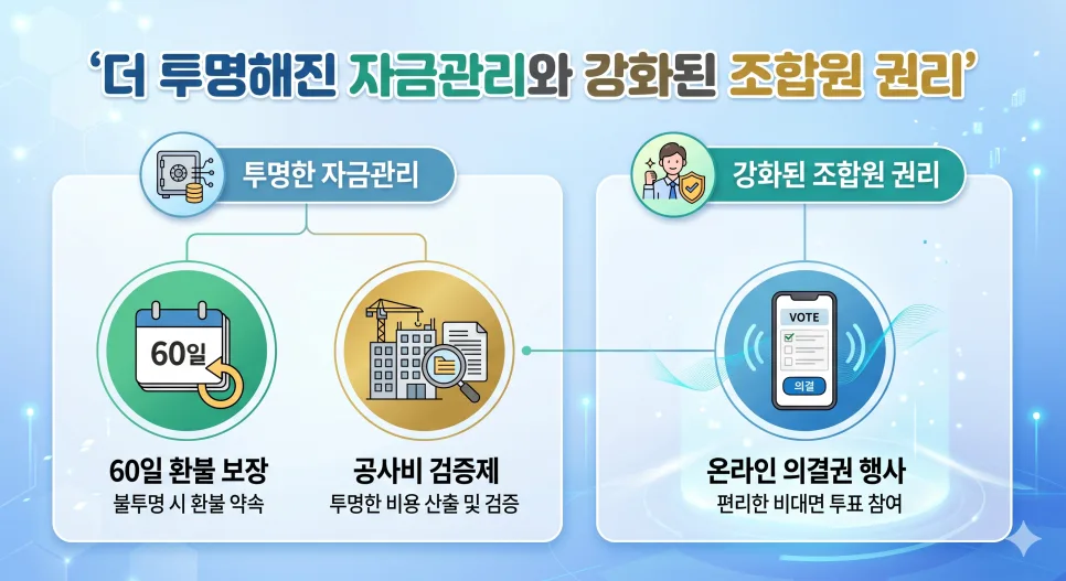 지역주택조합 피해 막는 법 2026: 토지확보 80% 완화와 60일 철회 3