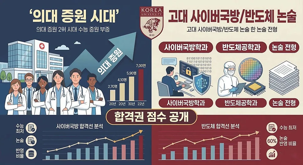 고려대 계약학과 논술, 의대와 비교한 합격선 분석 2026 — 교육·학문 — eunjung145