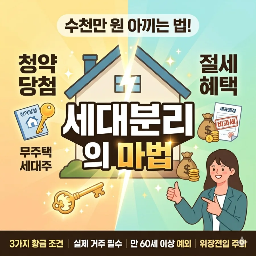 2026년 세대분리 조건 완벽 정리: 절세와 청약 기회 잡는 법