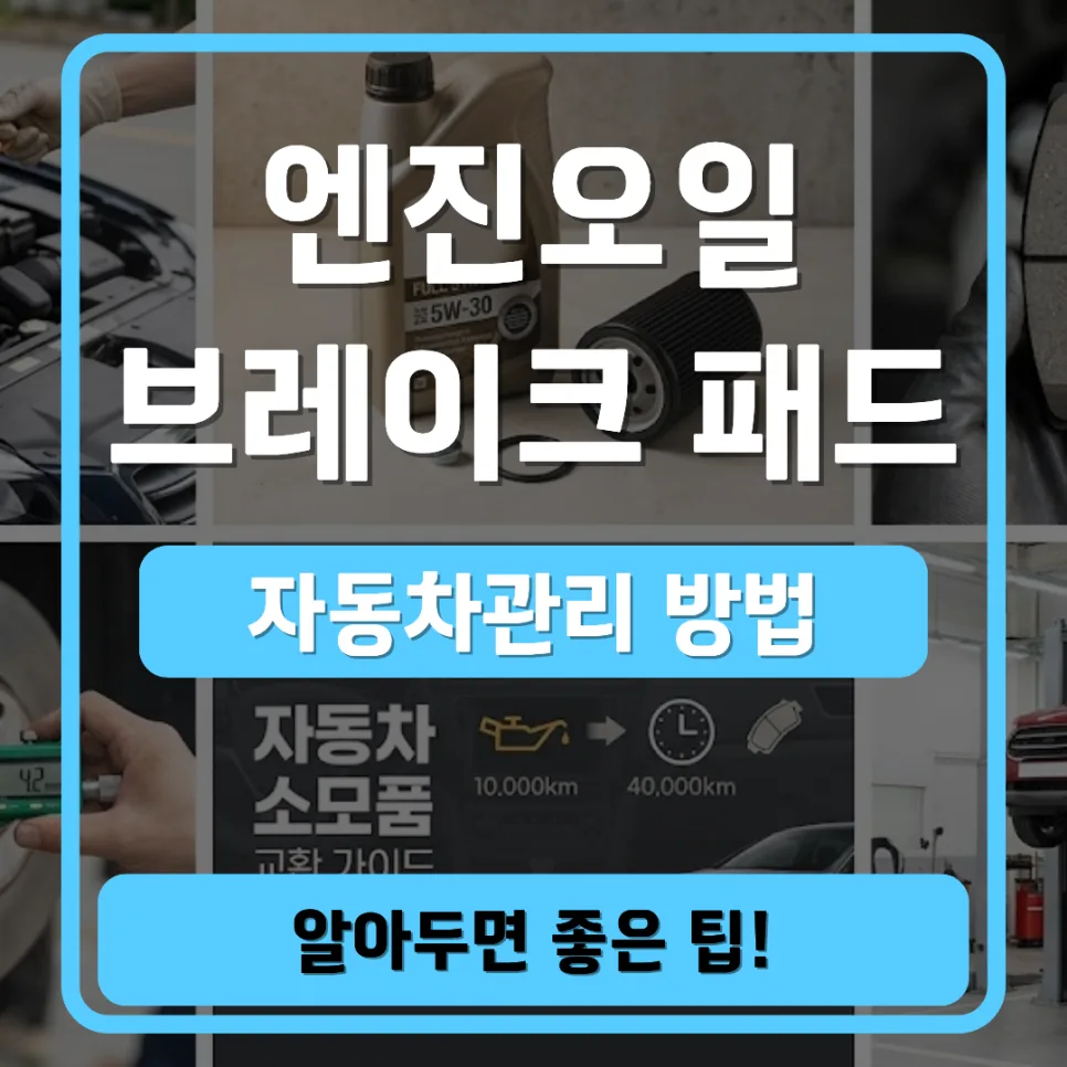 엔진오일 브레이크 패드 교체 주기 및 비용 2026년 총정리 — 자동차 — godfir404