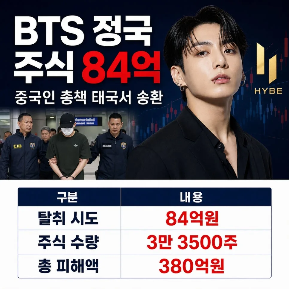 BTS 정국 84억 주식 탈취 미수 사건: 보안 허점 파헤치기 2026