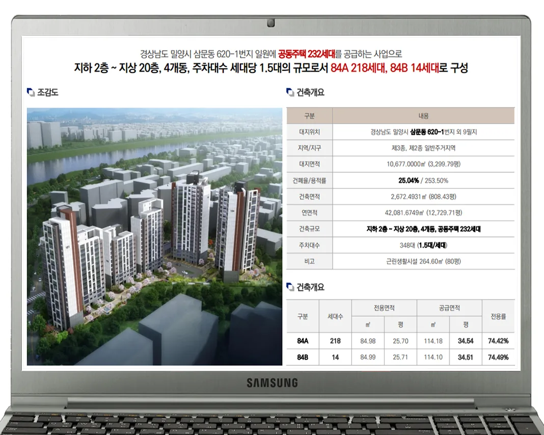 밀양 삼문시그니처웰가 잔여세대: 삼문동 신축 아파트 3