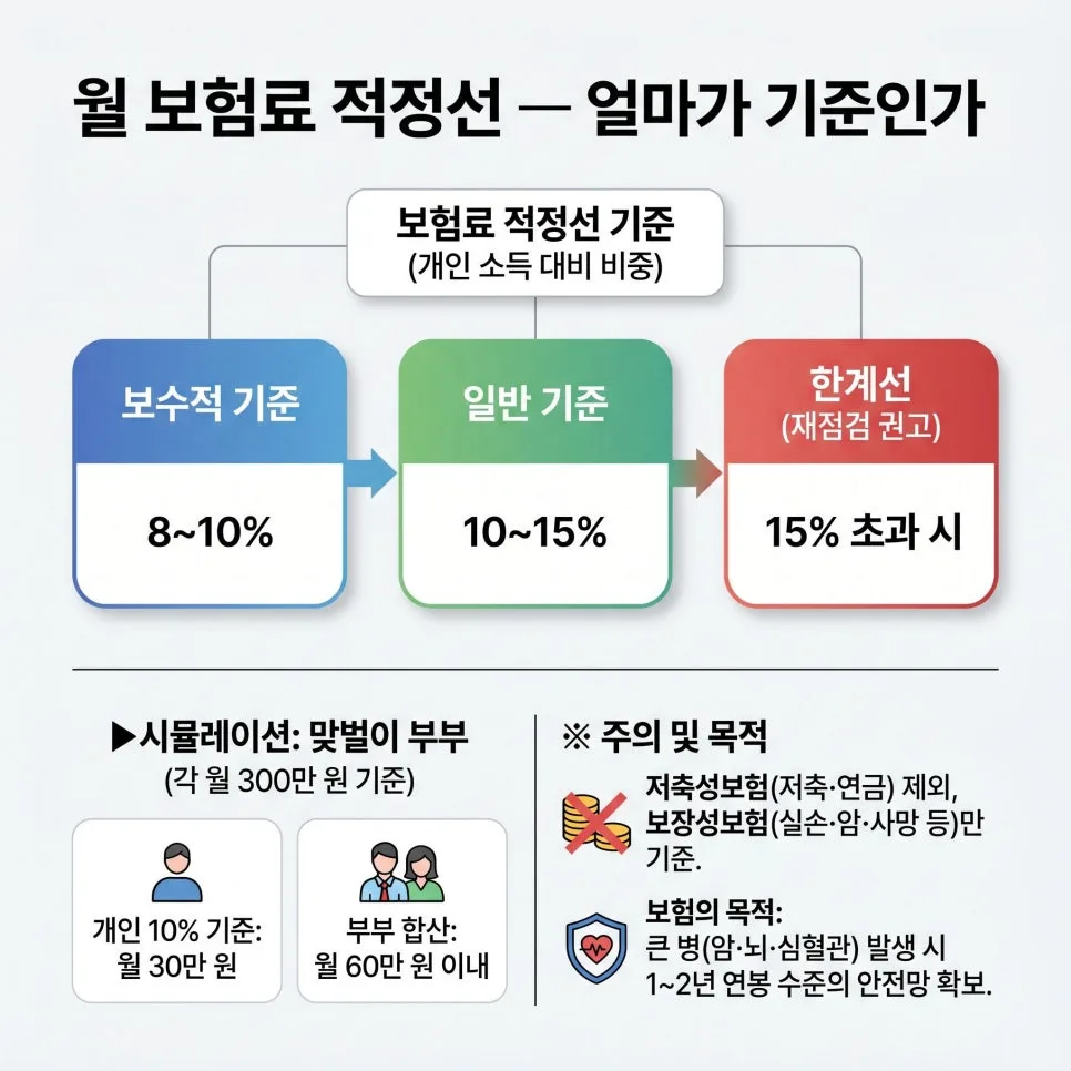 30대 맞벌이 부부 보험 포트폴리오 2026: 월 보험료 적정선은? 2