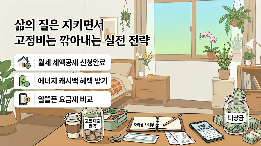 자취 고정비 줄이는 5가지 실전 전략 2026 2