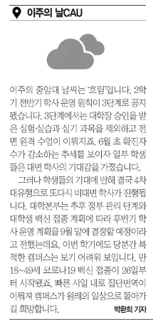 중앙대 학사 운영 2026: 비대면 수업 전망과 백신 접종 현황 — 교육·학문 — joy_park_1222