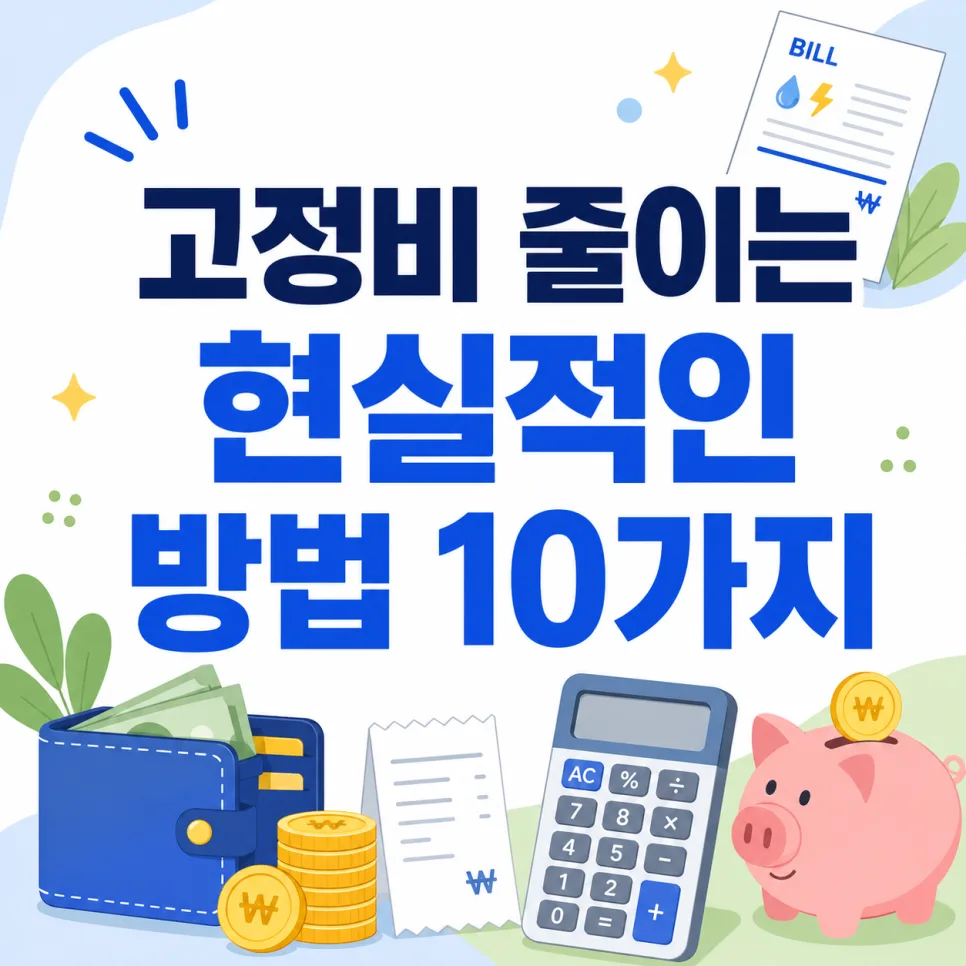 고정비 절약 노하우 2026: 월 30만원 아끼는 현실적 방법 10가지