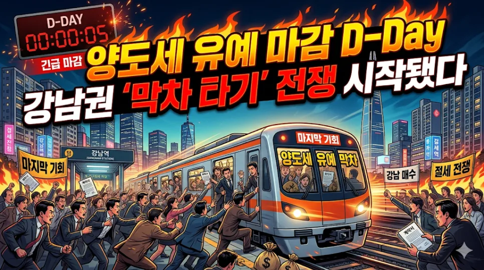 양도세 중과 유예 2026년 종료 임박: 막차 타는 법 총정리