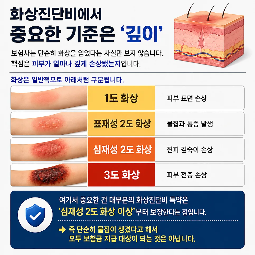 2도 화상 보험금 지급 거절 이유 2026: 심재성 기준과 청구 팁 2