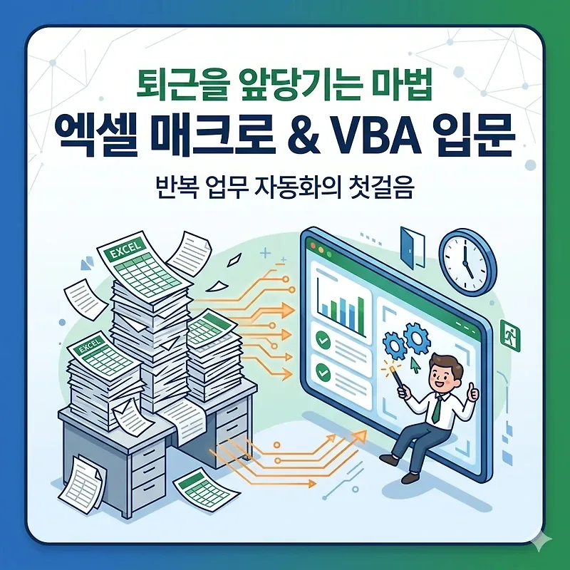 엑셀 매크로 VBA 시작 가이드 2026: 반복 업무 자동화 핵심 총정리