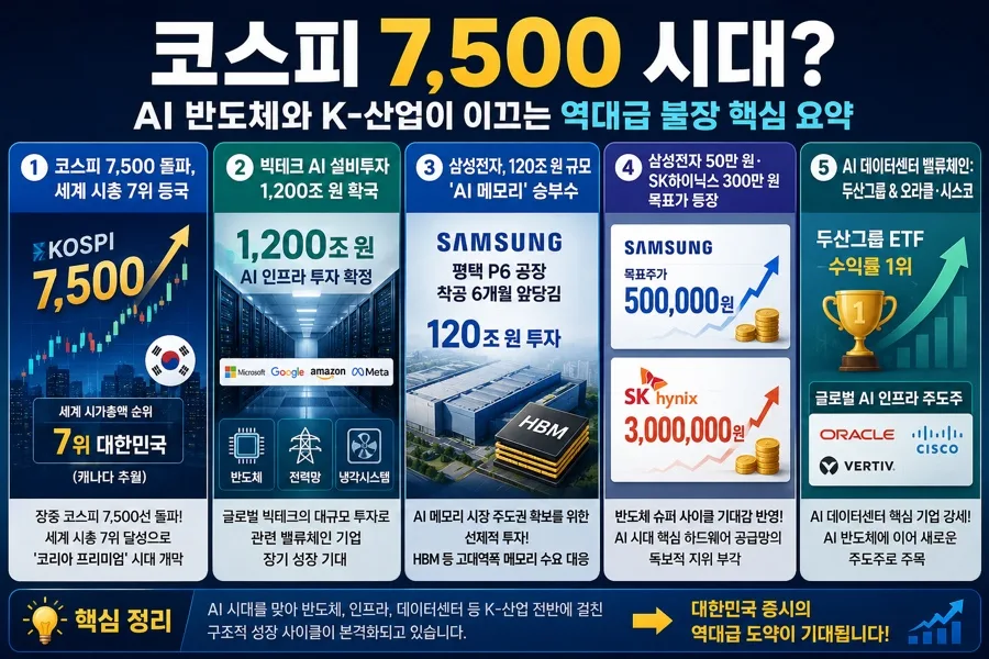 코스피 7500 돌파, AI 반도체 시대 투자 전략 2026 2