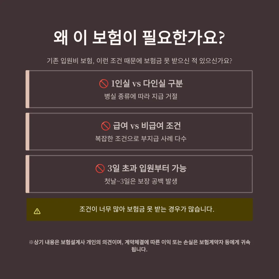 입원비 보험, 조건 없이 받는 법? 2026년 핵심 총정리 3