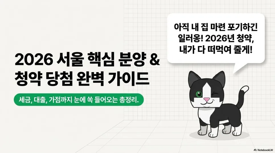 2026년 서울 청약 기회 잡는 법: 공급 절벽 속 내 집 마련 전략