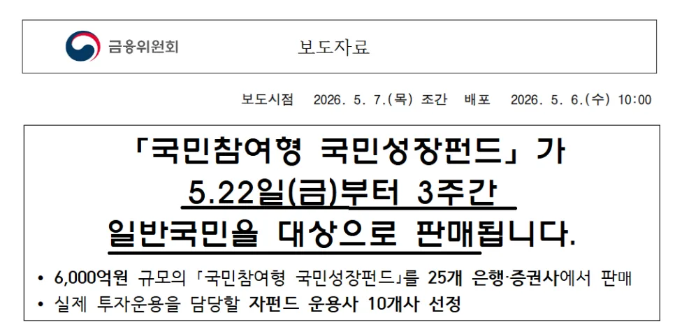 국민성장펀드 2026년 조건, -20% 손실 보전과 세액공제 혜택 분석
