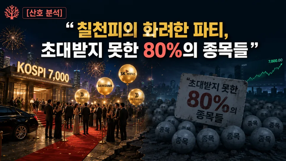 코스피 7500 시대, 80% 종목 소외된 진짜 이유 2026