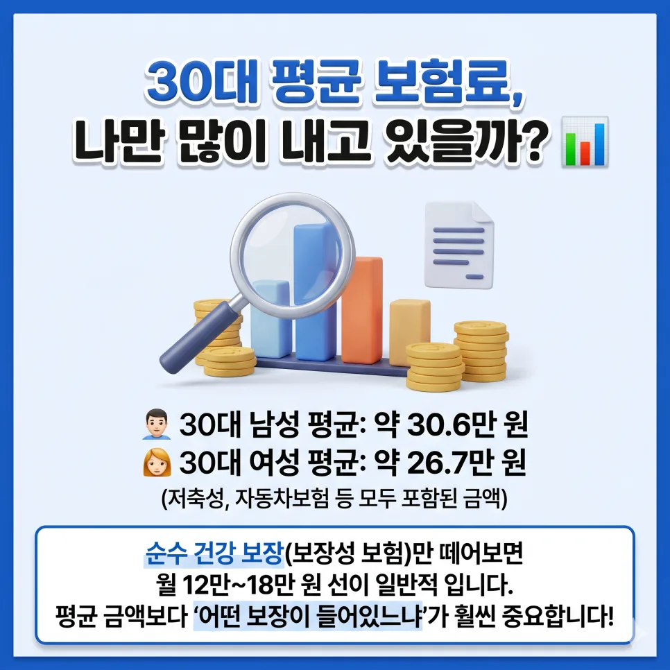30대 보험료 평균 얼마? 2026년 기준 적정 금액과 가성비 세팅법 2