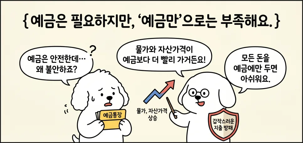 예금 vs 주식, 돈 관리법 2026: 불안한 당신을 위한 포트폴리오 전략 2