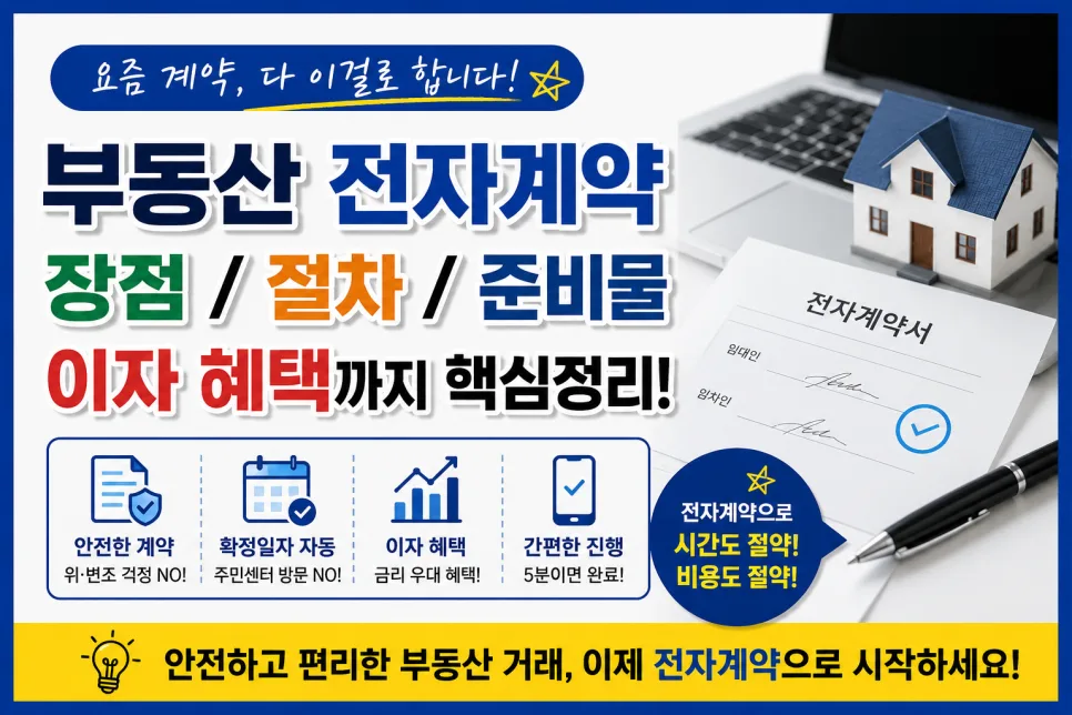 부동산 전자계약 2026: 장점, 절차, 준비물, 이자 혜택 완벽 정리 — 비즈니스·경제 — suwon_rocal