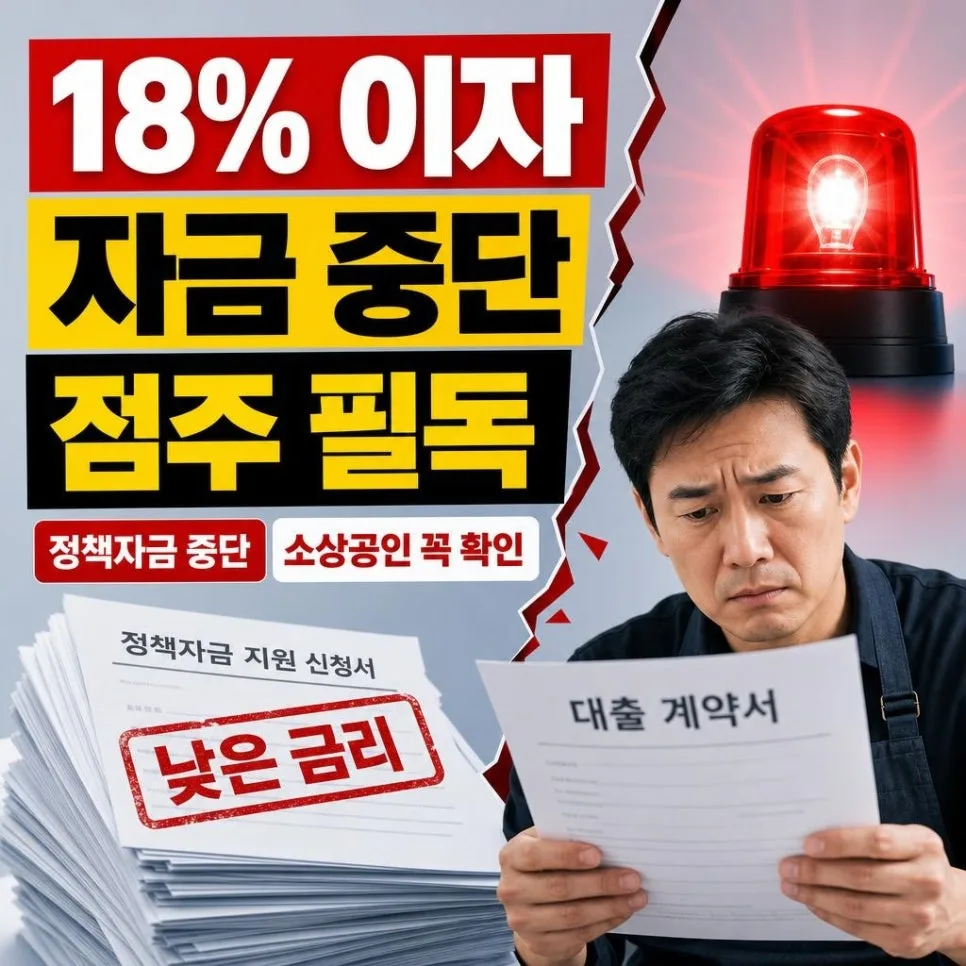 소상공인 정책자금 18% 이자 장사 차단, 2026년 확인 필수 사항