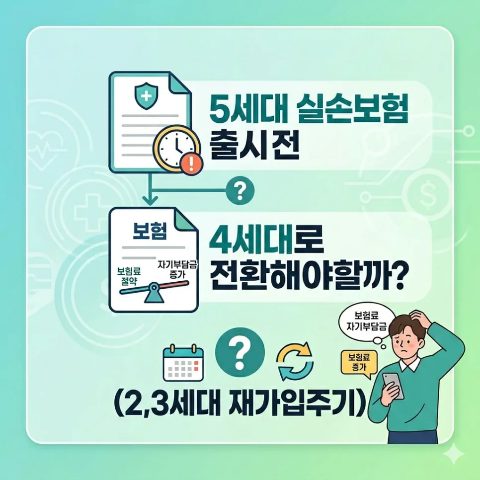 실손보험 4세대 전환, 득실 분석 2026: 5세대 출시 전 필수 체크리스트