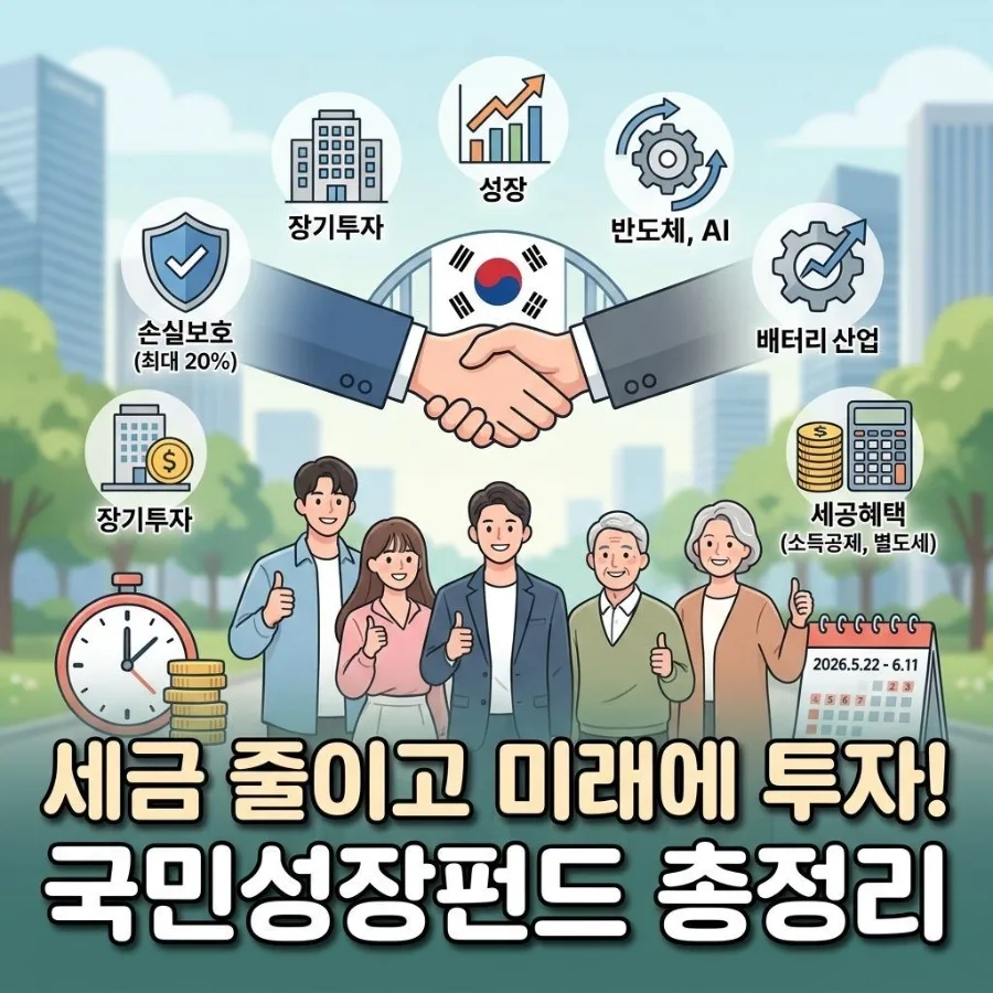 국민성장펀드 2026년 가입 조건 및 세제 혜택 완벽 분석