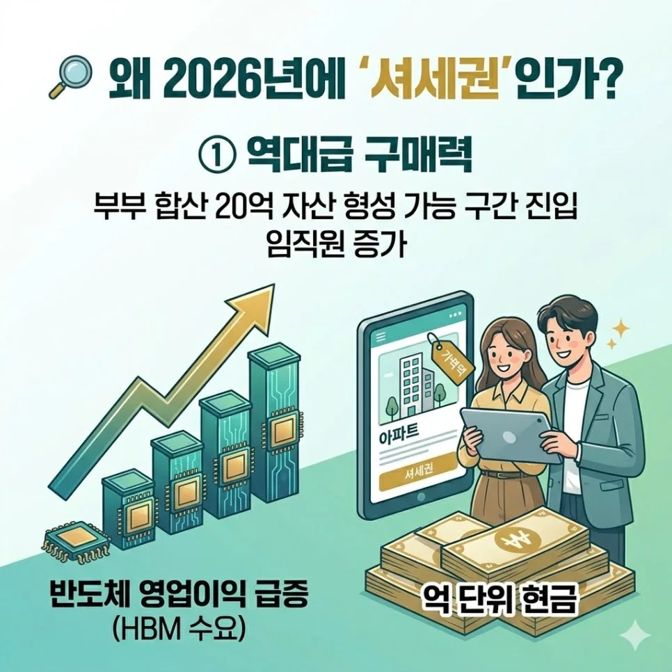 2026년 반도체 셔세권 아파트, 성과급으로 집값 상승할까? 2