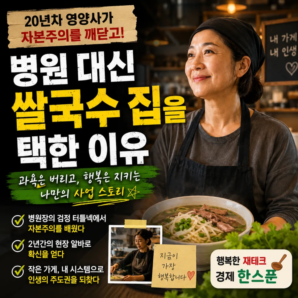 20년차 영양사, 쌀국수집 창업 이유와 현명한 자산 관리법 2026