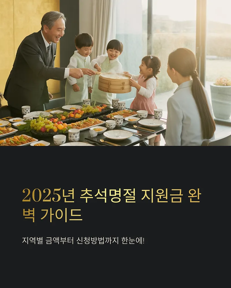 2026년 추석 지원금, 지역별 신청 방법 및 금액 총정리