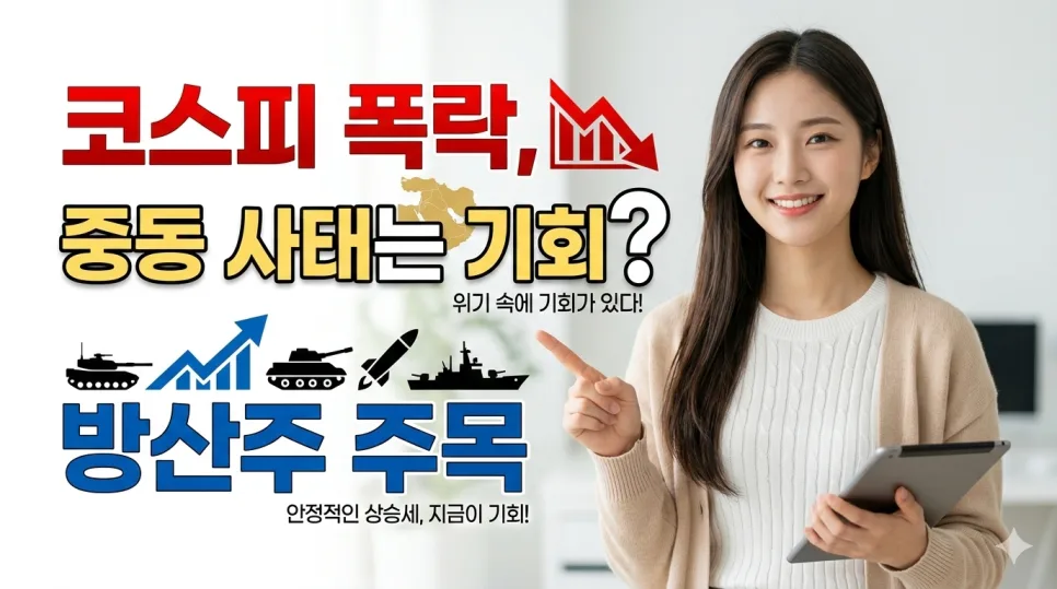 2026년 코스피 폭락, 중동 사태 속 방산주 투자 기회 분석 — 비즈니스·경제 — ssisisi