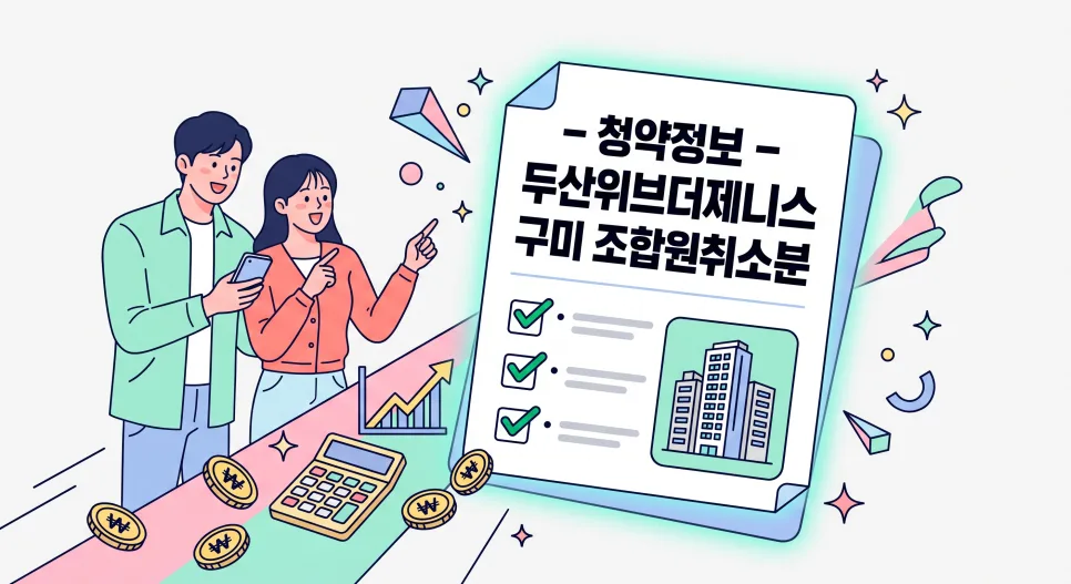 두산위브더제니스 구미 취소분 청약, 2026년 63세대 특별 기회 분석