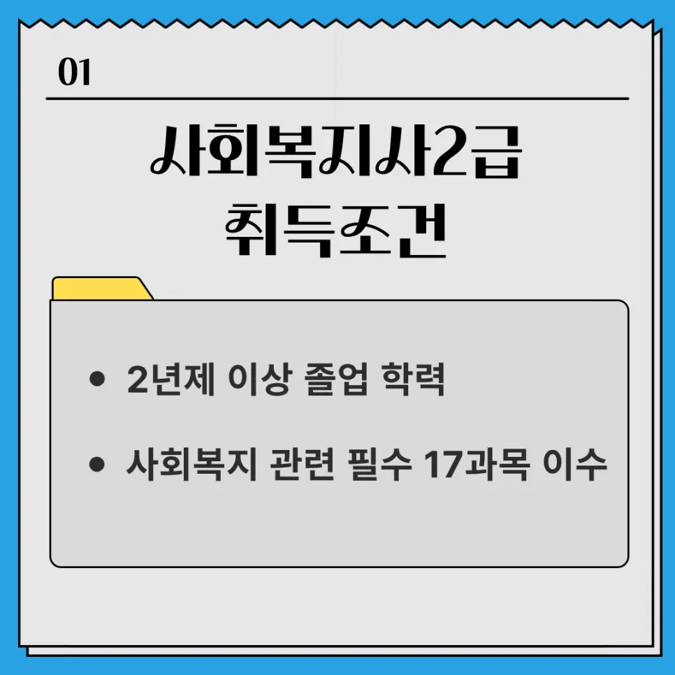 사회복지직 공무원 자격 요건 2026: 사회복지사2급 취득 방법 총정리 2