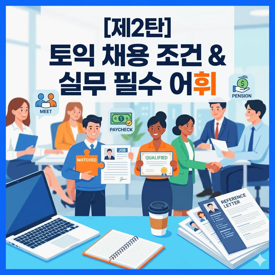 2026년 토익 필수 어휘: 채용 조건 및 실무 완벽 대비 2