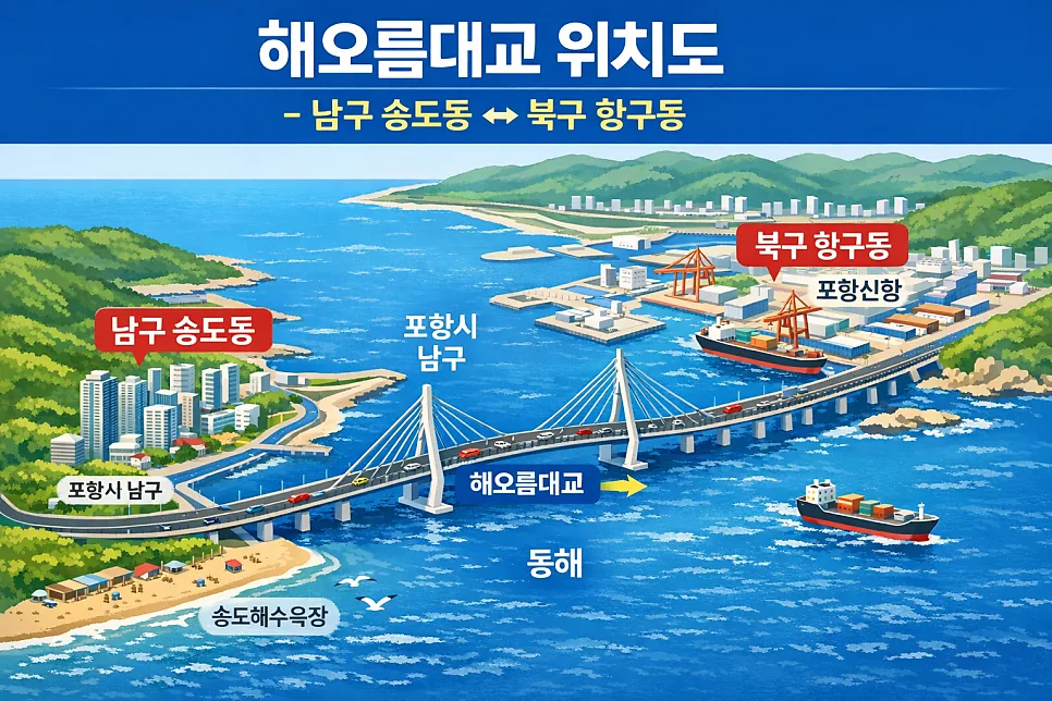 해오름 대교 개통 2026: 포항 남북구 이동 시간 획기적 단축 방법 2