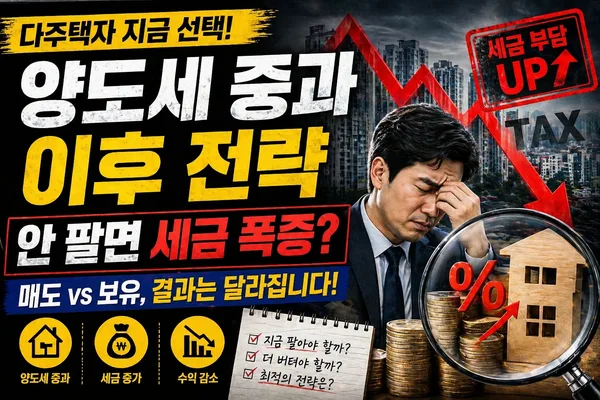 다주택자 양도세 중과 2026: 지금 팔아야 할까? 전략 총정리 3