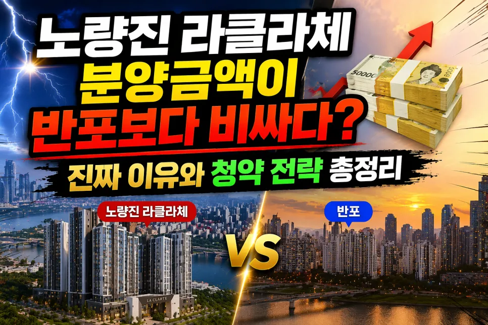 노량진 라클라체, 반포보다 비싼 이유는? 2026년 분양가 분석