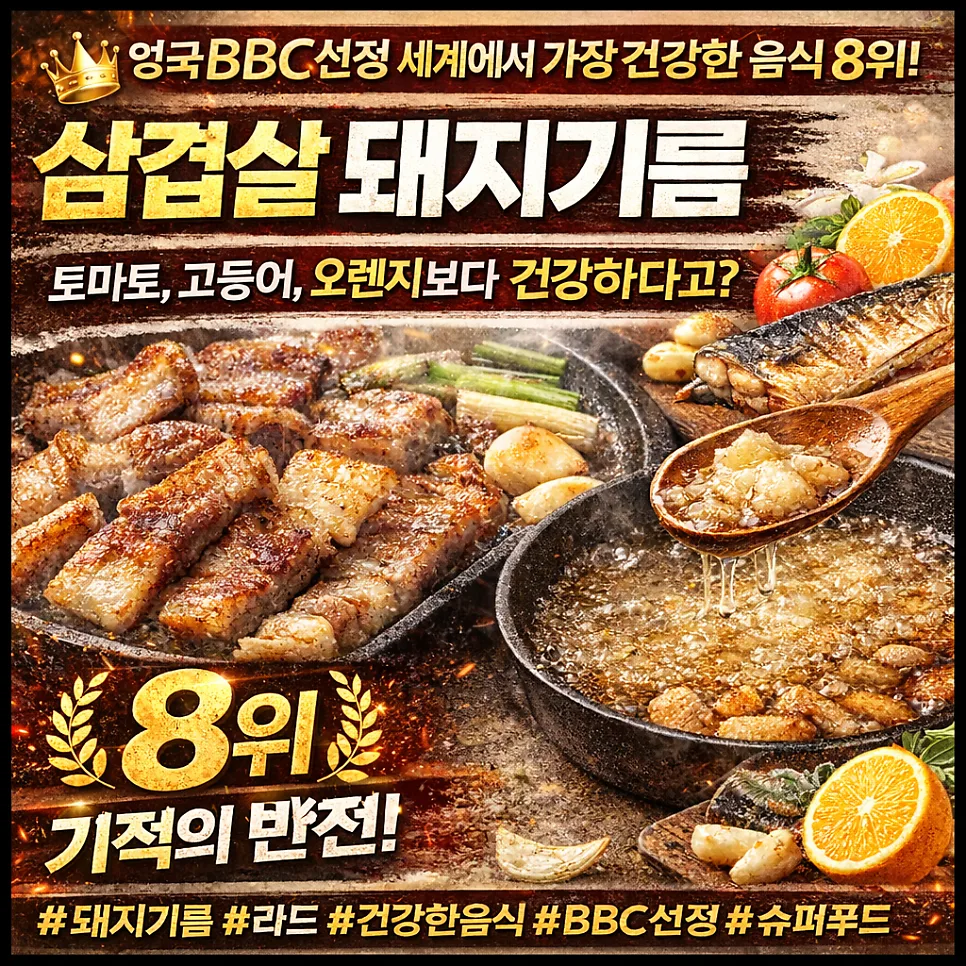돼지기름, 세계 건강식 8위? BBC 선정 비결 2026 — K-푸드·맛집 — designalbranding