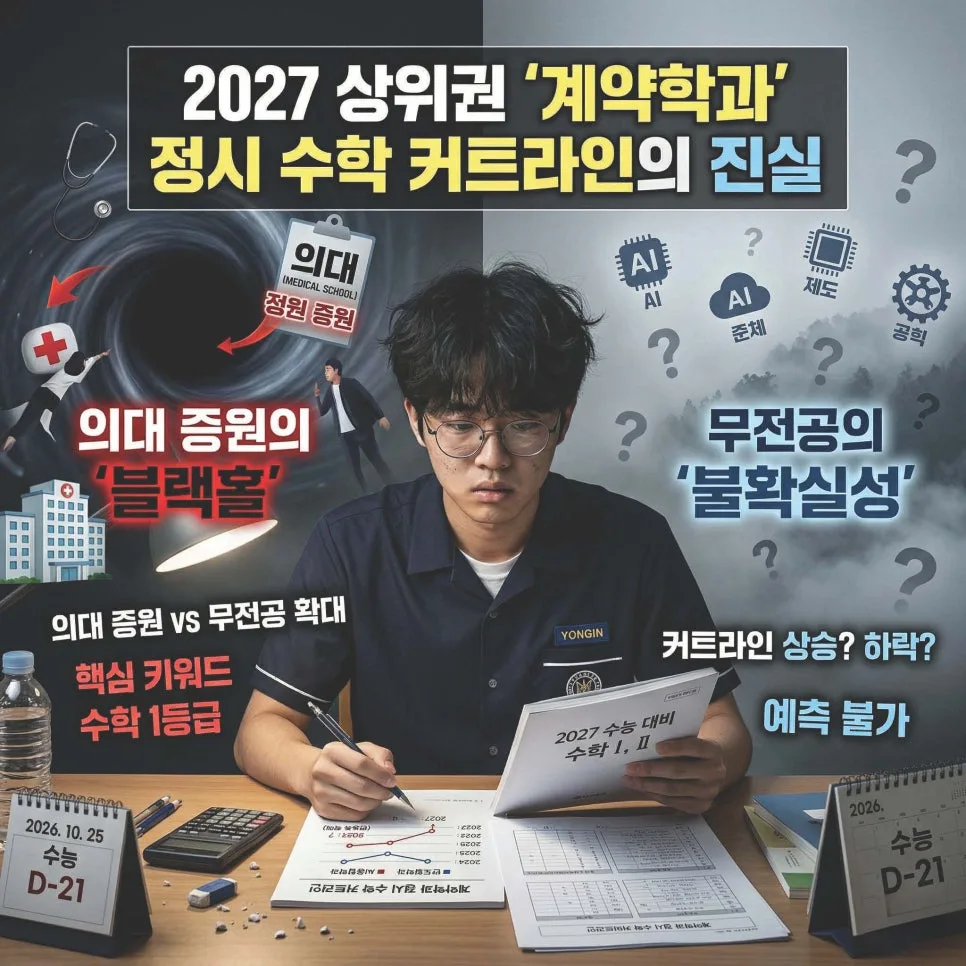 2027 계약학과 정시 수학 커트라인, 의대 증원과 무전공 확대 영향 분석 — 교육·학문 — eunjung145