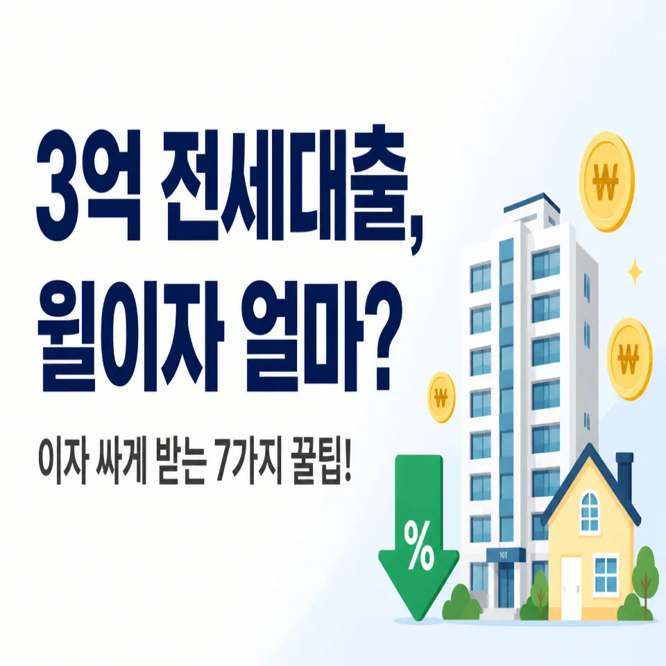 2026년 전세대출 이자 월 30만원 줄이는 7가지 방법
