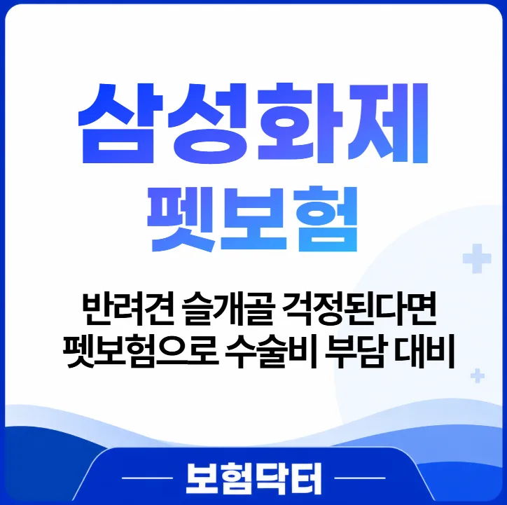 삼성화재 펫보험 슬개골 보장 2026년 완벽 분석 — 반려동물 — insurance_doctor_