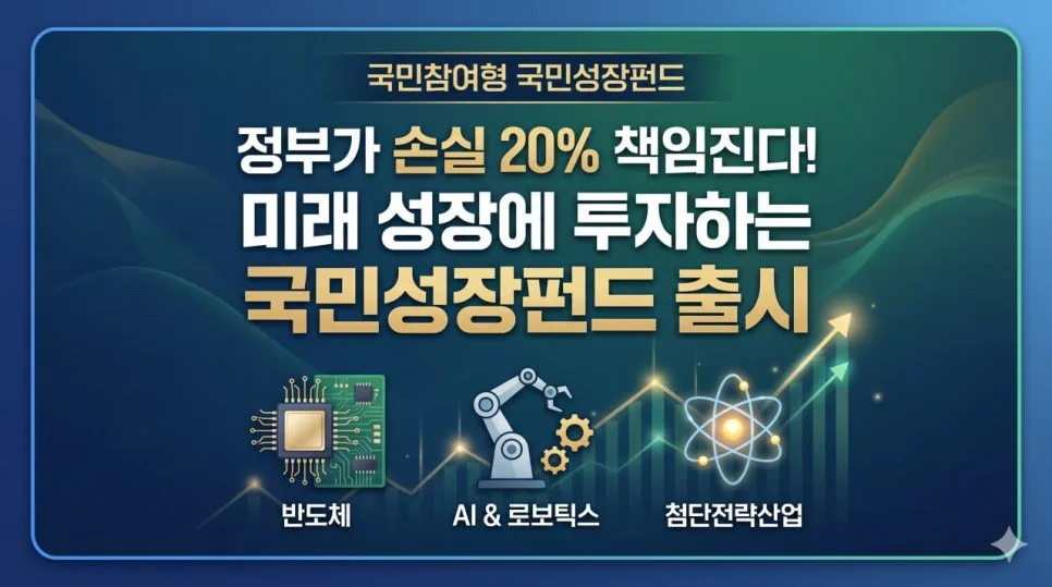 국민성장펀드 2026: 정부 20% 손실 보장 혜택 총정리 2