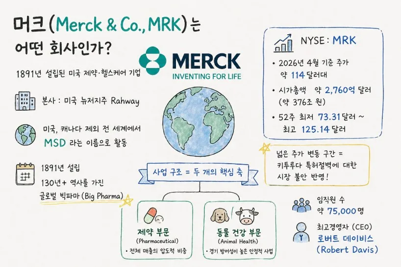 머크(MRK) 주가 전망 2026: 키트루다 특허절벽 돌파 전략 분석 2