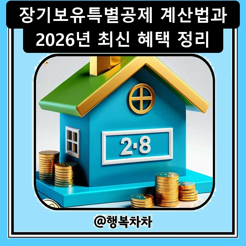 장기보유특별공제 2026년 80% 혜택 받는 법 완벽 정리